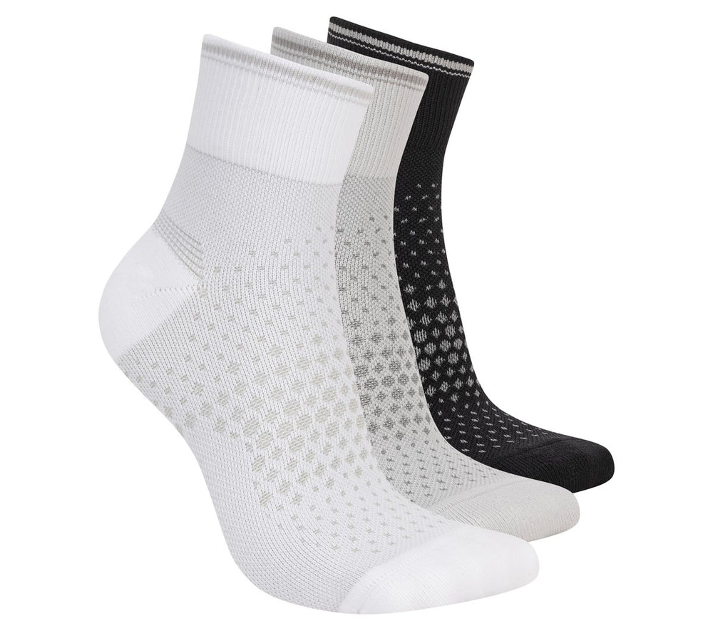 Skechers USA | 3 Pack Women's Reflective Performance Quarter Socks