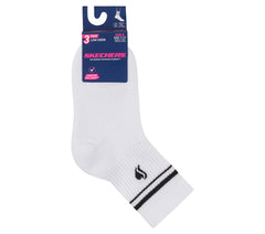 Skechers outlet | 3 Pack Girls' Low Crew Ribbed Socks