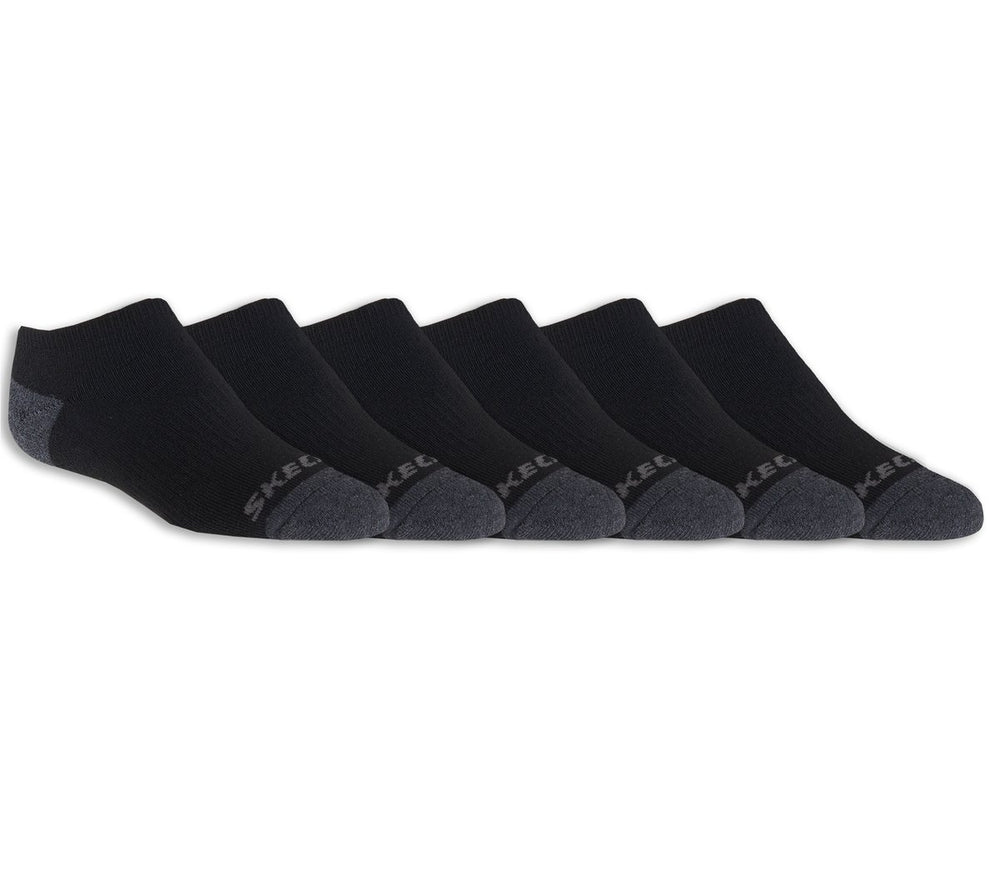 Skechers outlet | 6 Pack Boys' No Show Socks