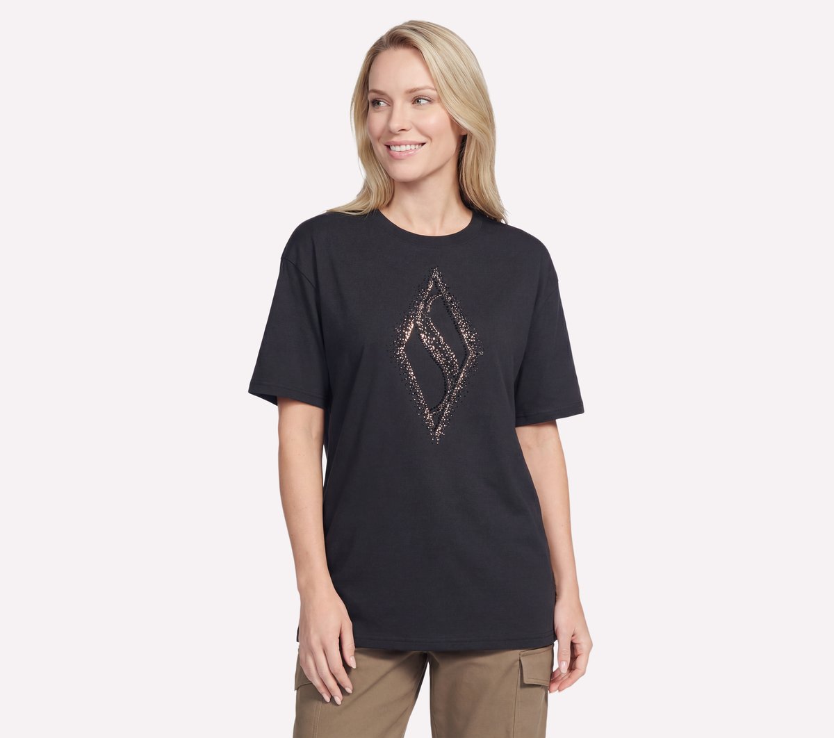 Skechers online | Gold Splatter Diamond Short Sleeve Tee