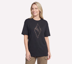 Skechers online | Gold Splatter Diamond Short Sleeve Tee