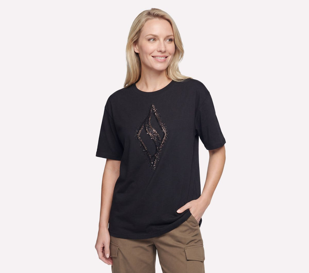 Skechers online | Gold Splatter Diamond Short Sleeve Tee