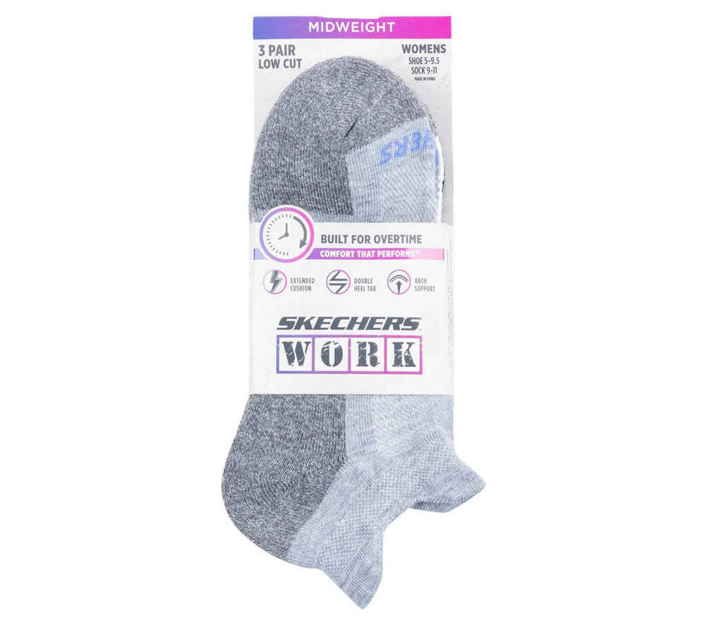 Skechers online | Work: Lowcut Heel Tab Socks - 3 Pack
