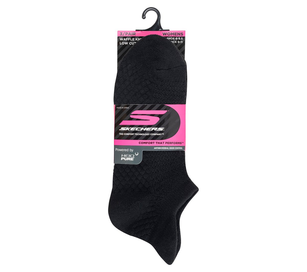Skechers discount | 3 Pack Women's Performance Low Cut Textured Socks