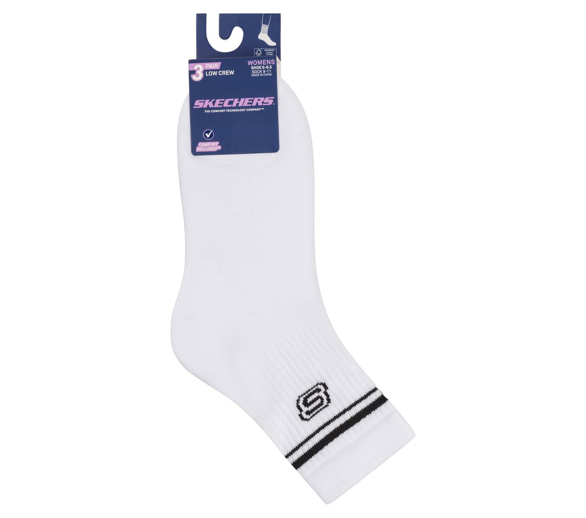 Skechers US | 3 Pack Women's Low Crew Varsity Socks