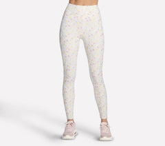 Skechers outlet | GO WALK Rib Floral Full Length High-Waisted Legging