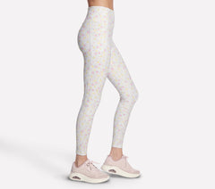 Skechers outlet | GO WALK Rib Floral Full Length High-Waisted Legging