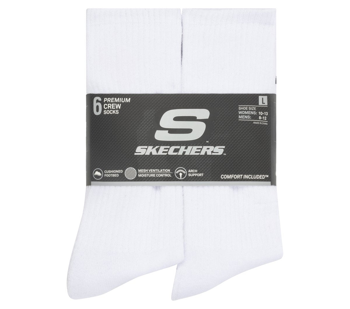 Skechers sale | 6 Pack Large Core Crew Socks