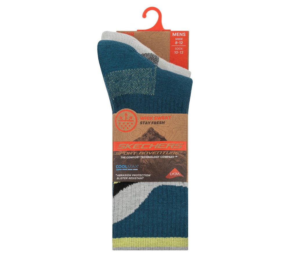 Skechers online | 2 Pack Men's Crew Trail Socks