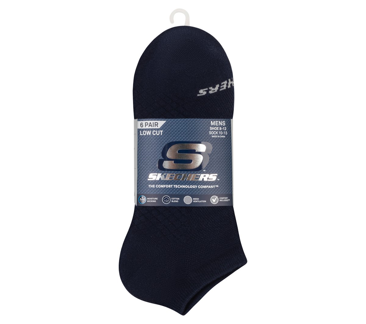 Skechers USA | 6 Pack Men's Low Cut Texture Knit Socks