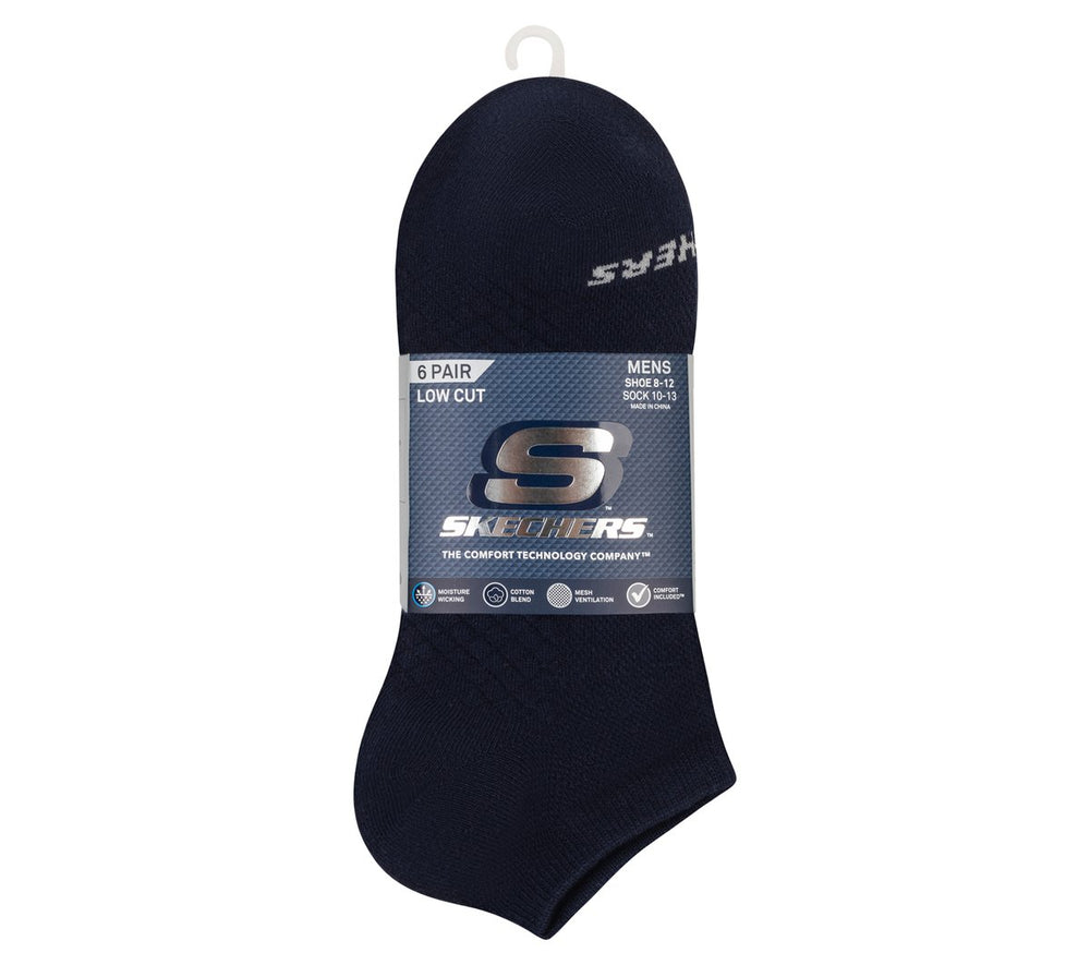Skechers USA | 6 Pack Men's Low Cut Texture Knit Socks