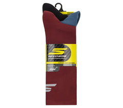 Skechers US | 3 Pack Men's Reflective Performance Half Terry Crew Socks