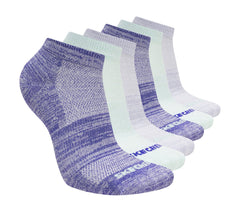 Skechers USA | 6 Pack Girls' Low Cut Color Stripe Socks