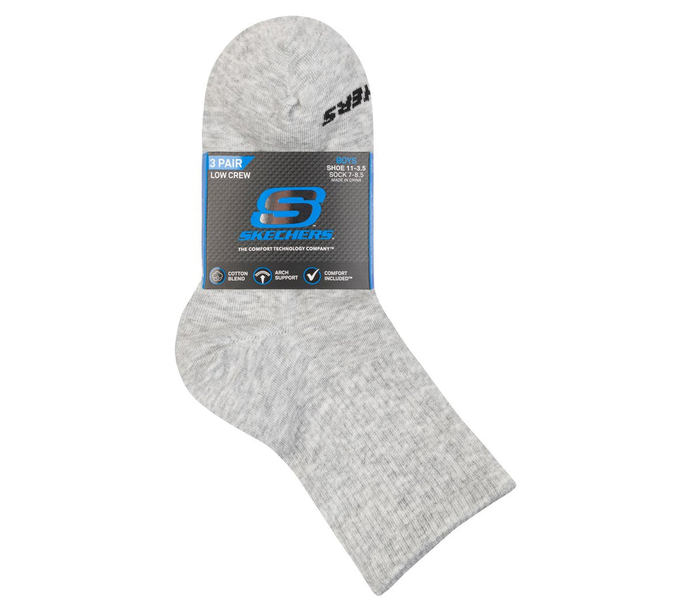 Skechers US | 3 Pack Boys' Crew Cotton Socks